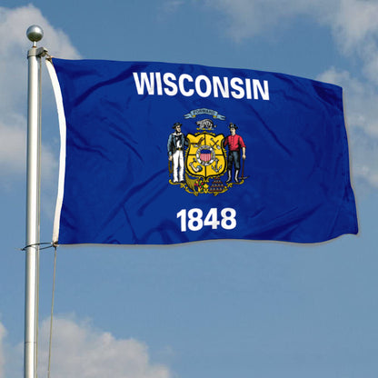 Wisconsin State flag 3x5ft banner man cave