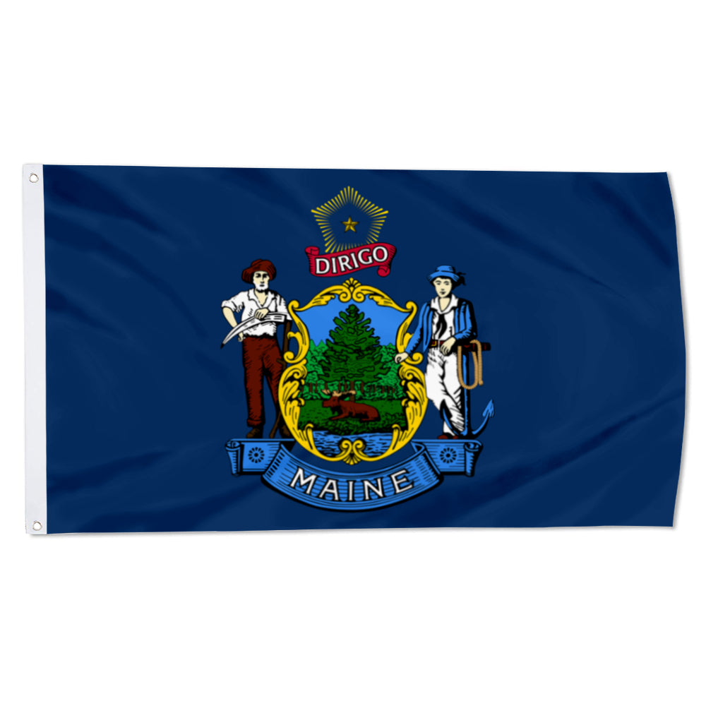 Maine State flag 3x5ft banner man cave
