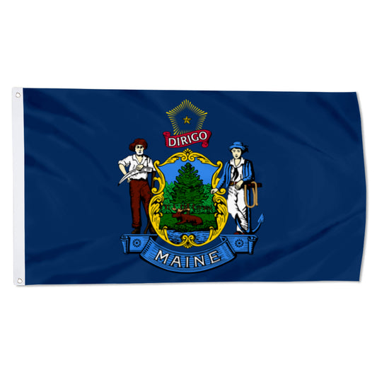 Maine State flag 3x5ft banner man cave
