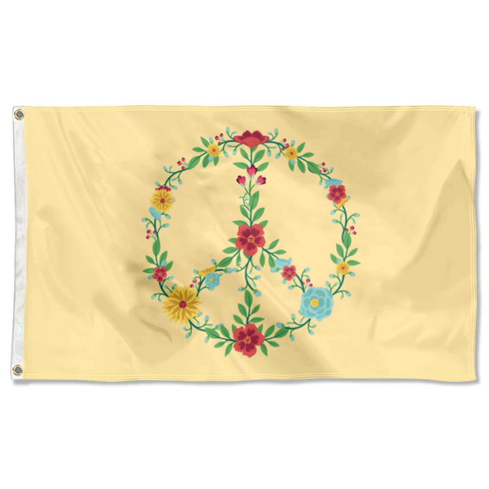 Flower Peace flag 3x5ft banner man cave