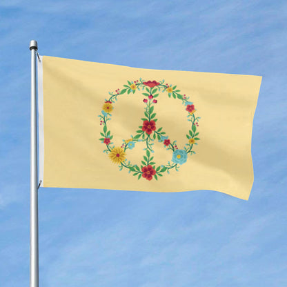 Flower Peace flag 3x5ft banner man cave