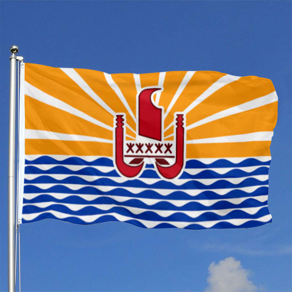 French Polynesia flag 3x5ft banner man cave