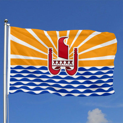 French Polynesia flag 3x5ft banner man cave