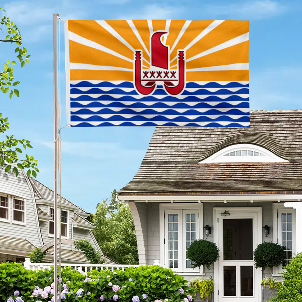 French Polynesia flag 3x5ft banner man cave
