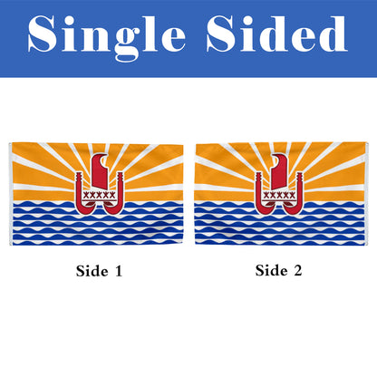 French Polynesia flag 3x5ft banner man cave