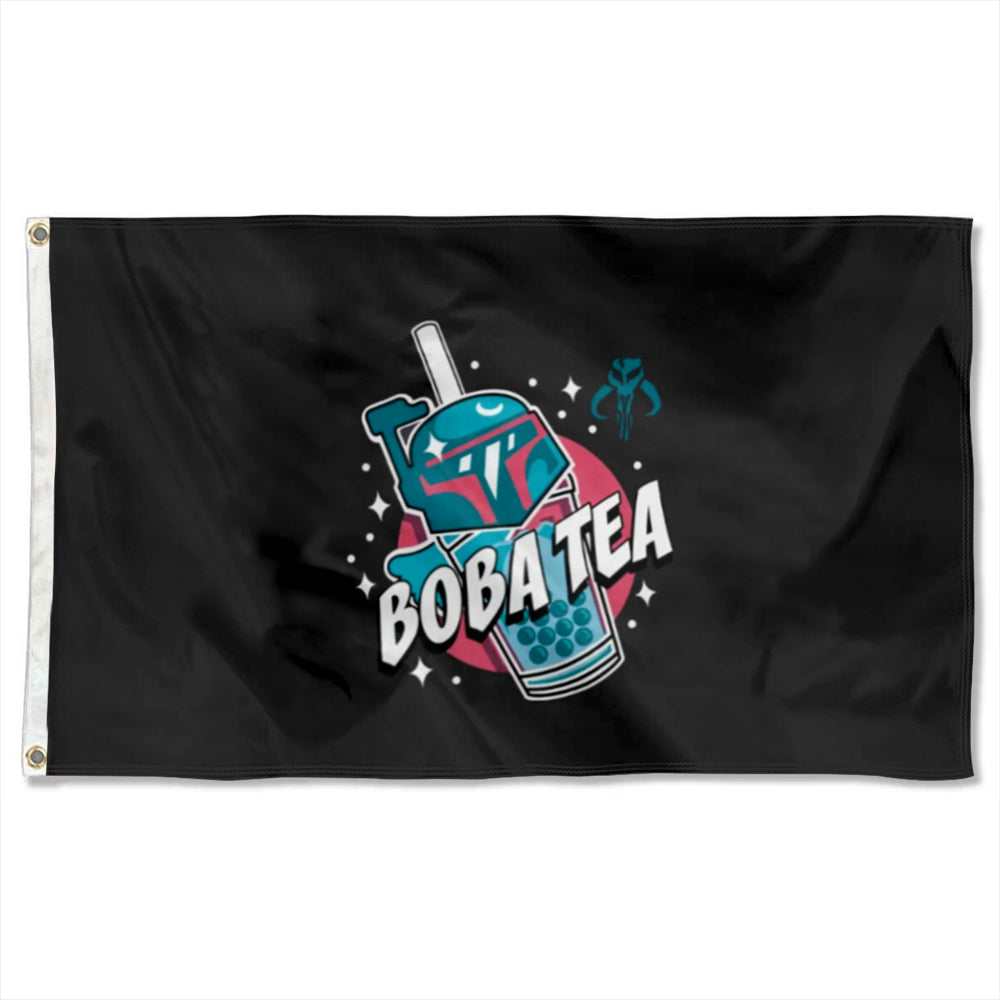 "Boba Fett Bubble Tea" Funny flag 3x5ft banner man cave