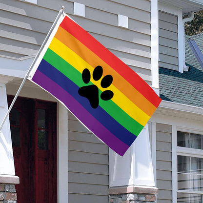 Furry Rainbow Pride flag 3x5ft banner man cave