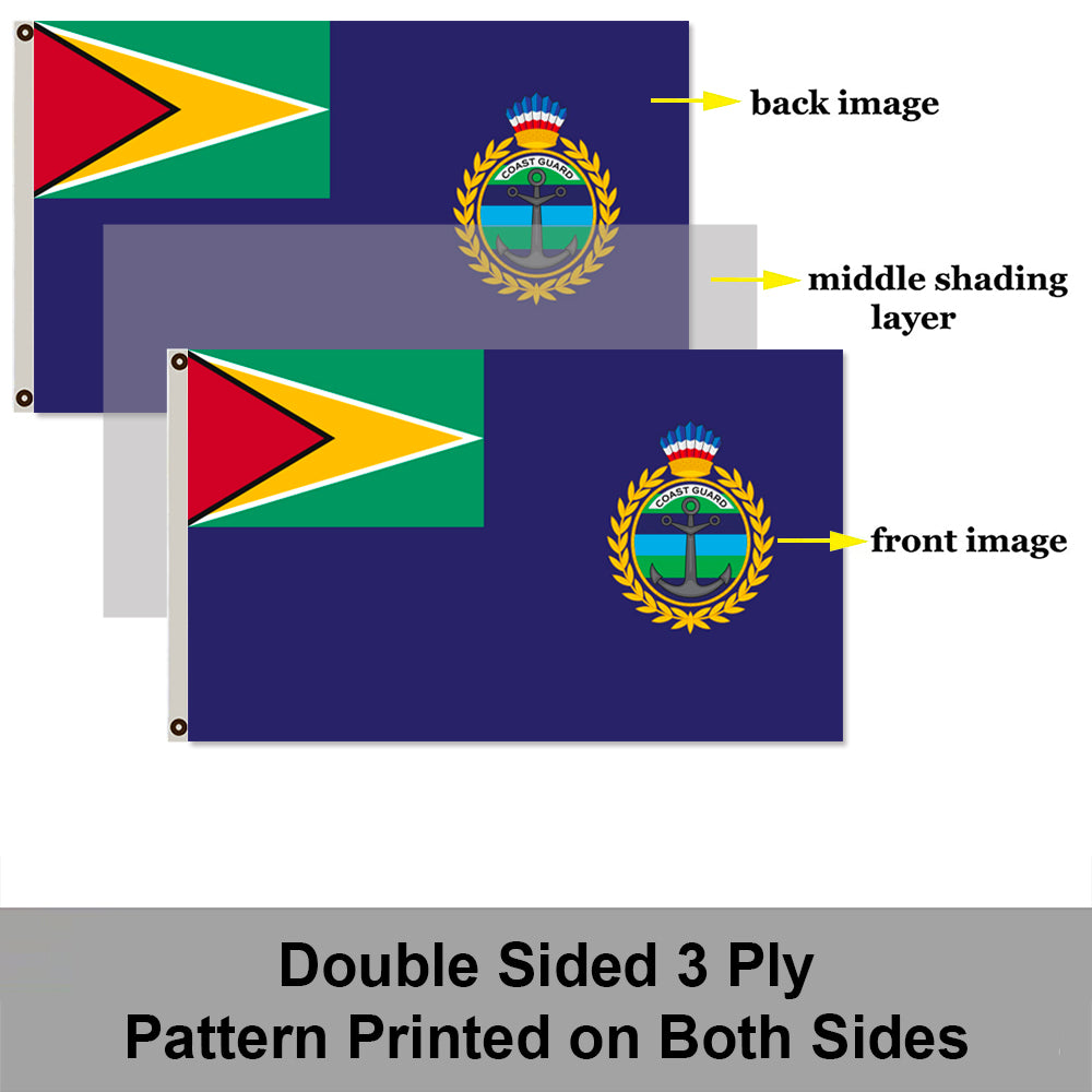 GDF Guyana Defence Force Coast Guard flag 3x5ft banner man cave