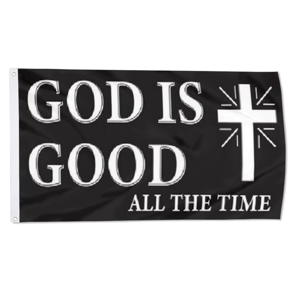 "God Is Good All The Time" Christian flag 3x5ft banner man cave
