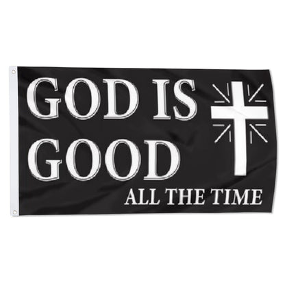 "God Is Good All The Time" Christian flag 3x5ft banner man cave
