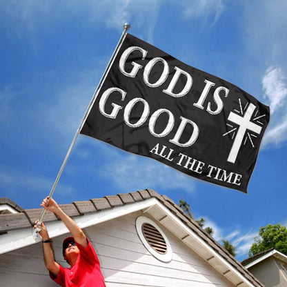 "God Is Good All The Time" Christian flag 3x5ft banner man cave