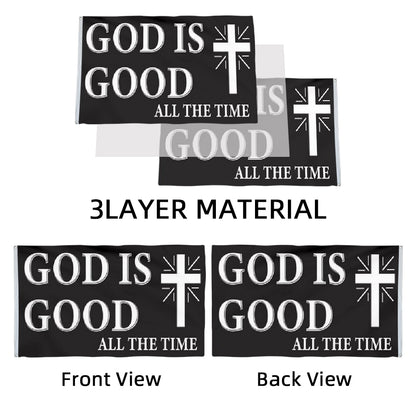 "God Is Good All The Time" Christian flag 3x5ft banner man cave