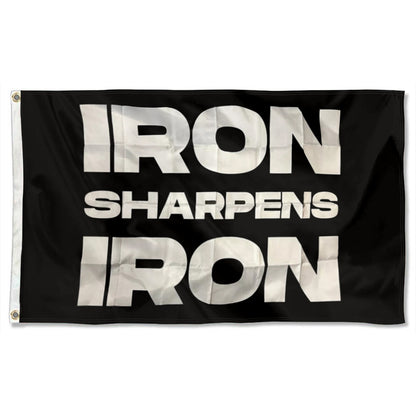 "Iron Sharpens Iron" Gym Motivation flag 3x5ft banner man cave
