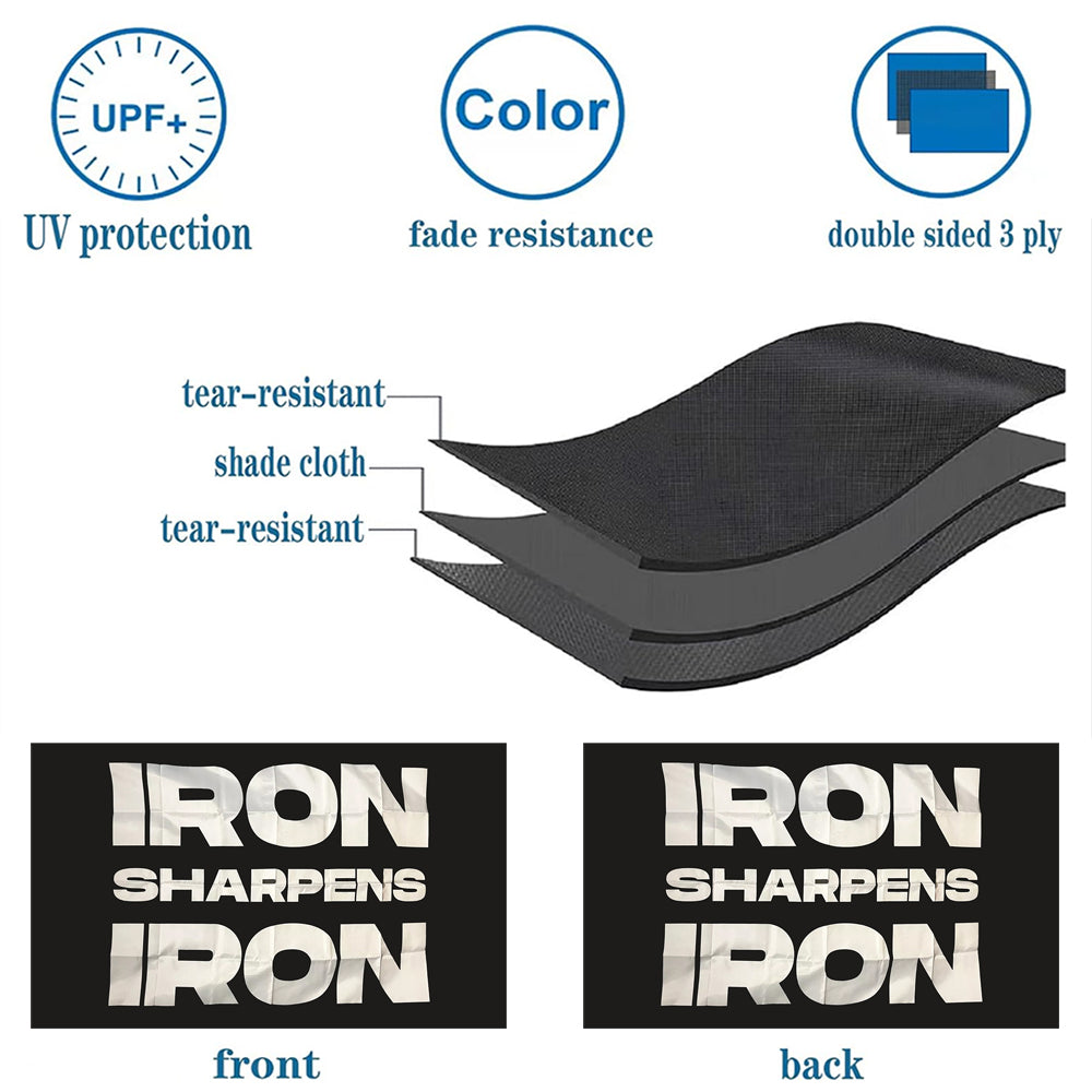 "Iron Sharpens Iron" Gym Motivation flag 3x5ft banner man cave