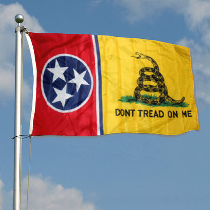 Gadsden Don't Tread On Me Tennessee State flag 3x5ft banner man cave
