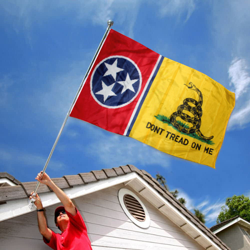 Gadsden Don't Tread On Me Tennessee State flag 3x5ft banner man cave
