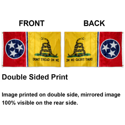Gadsden Don't Tread On Me Tennessee State flag 3x5ft banner man cave