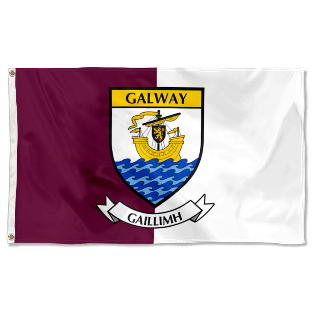 Galway County Coat of Arms Ireland flag 3x5ft banner man cave