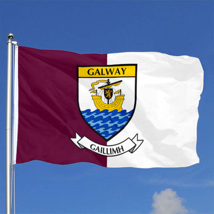 Galway County Coat of Arms Ireland flag 3x5ft banner man cave