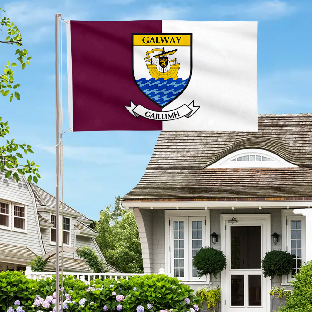 Galway County Coat of Arms Ireland flag 3x5ft banner man cave
