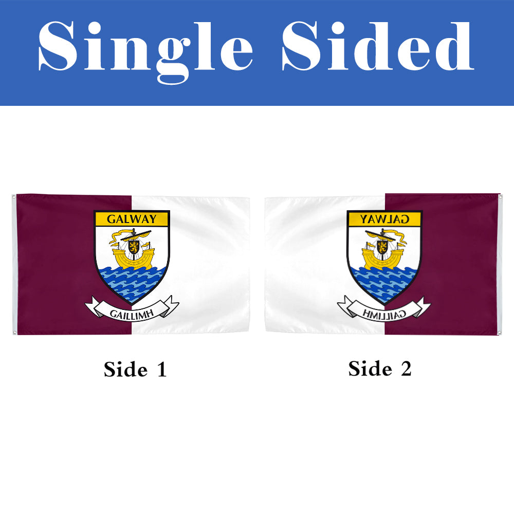Galway County Coat of Arms Ireland flag 3x5ft banner man cave