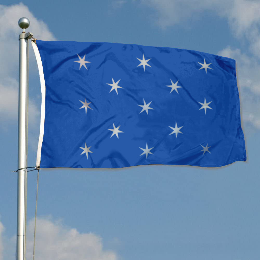 George Washington's Headquarters Flag (1775): 3x5ft Man Cave American Revolutionary War Retro Style Decor Banner