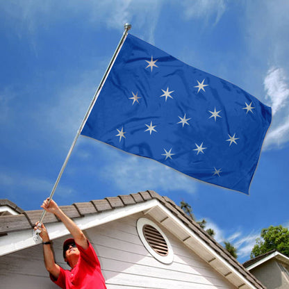 George Washington's Headquarters Flag (1775): 3x5ft Man Cave American Revolutionary War Retro Style Decor Banner