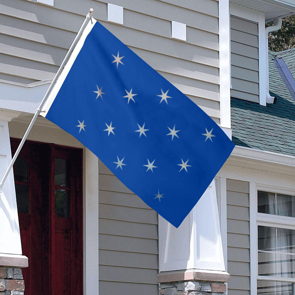 George Washington's Headquarters Flag (1775): 3x5ft Man Cave American Revolutionary War Retro Style Decor Banner