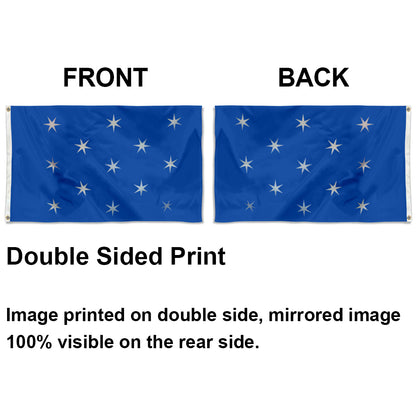 George Washington's Headquarters Flag (1775): 3x5ft Man Cave American Revolutionary War Retro Style Decor Banner