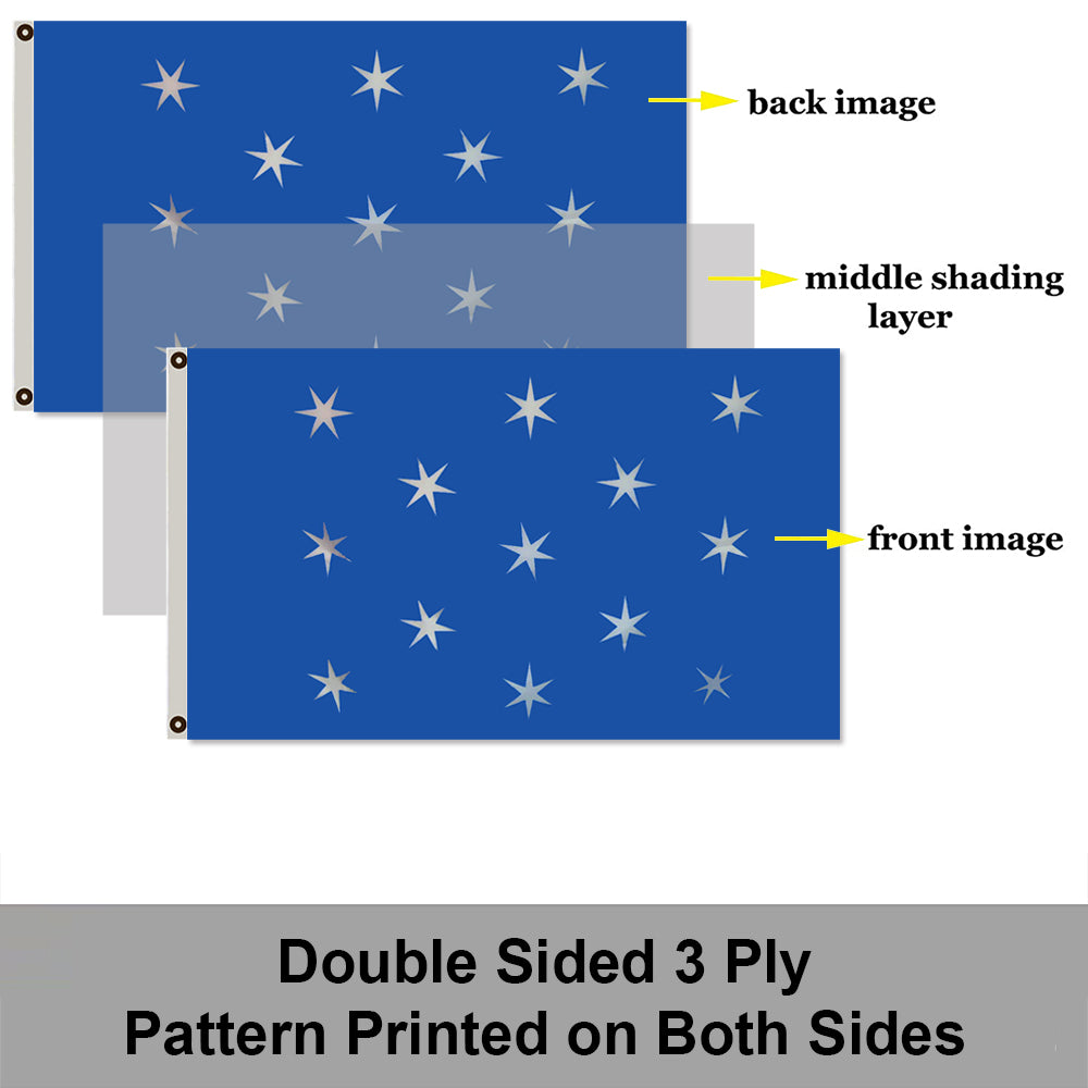 George Washington's Headquarters Flag (1775): 3x5ft Man Cave American Revolutionary War Retro Style Decor Banner