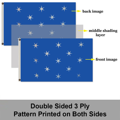 George Washington's Headquarters Flag (1775): 3x5ft Man Cave American Revolutionary War Retro Style Decor Banner