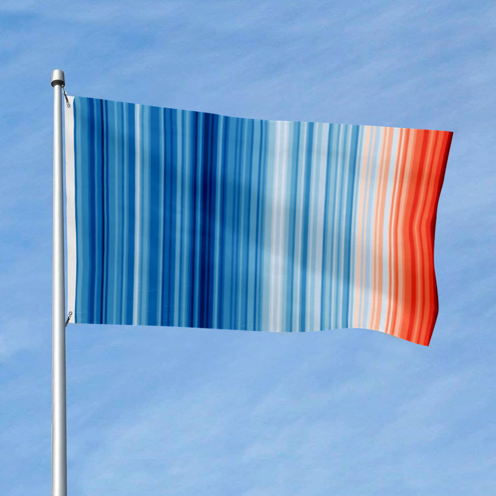 Global Climate Warming Stripes flag 3x5ft banner man cave