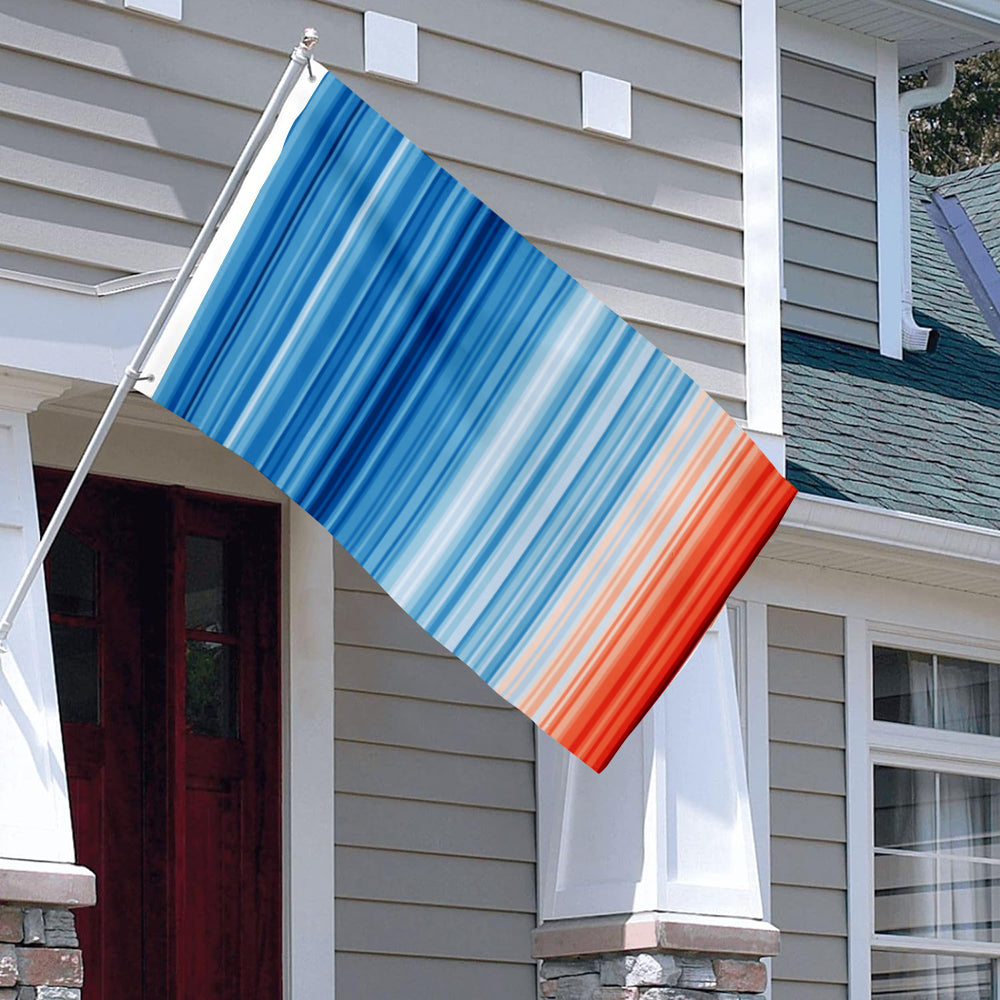 Global Climate Warming Stripes flag 3x5ft banner man cave