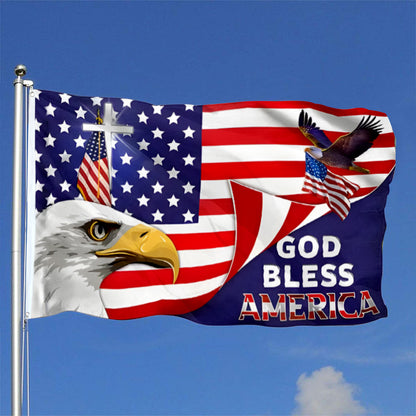 God Bless America flag 3x5ft banner man cave