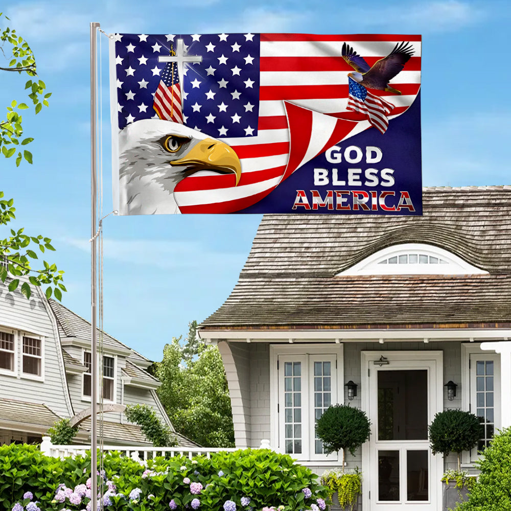 God Bless America flag 3x5ft banner man cave