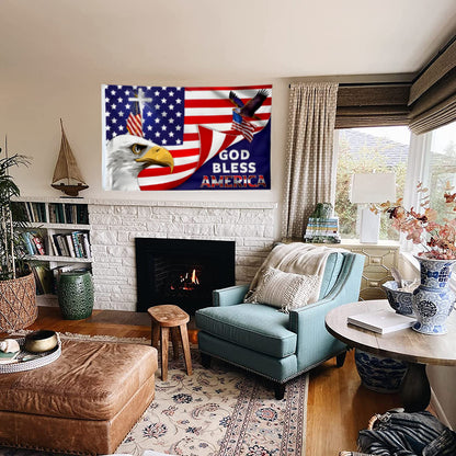 God Bless America flag 3x5ft banner man cave