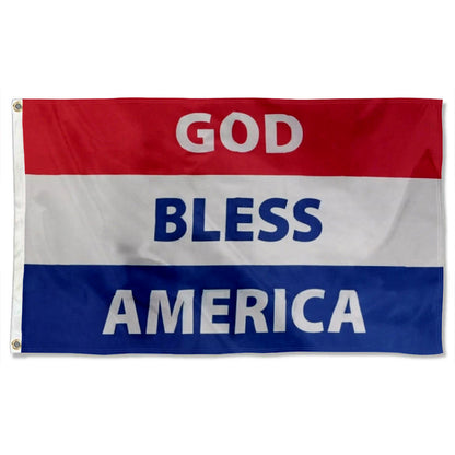 "God Bless America" Red White Blue flag 3x5ft banner man cave