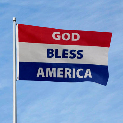"God Bless America" Red White Blue flag 3x5ft banner man cave