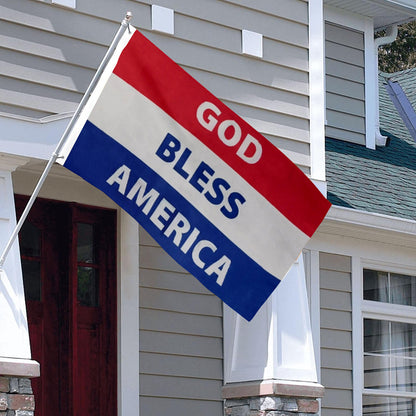 "God Bless America" Red White Blue flag 3x5ft banner man cave
