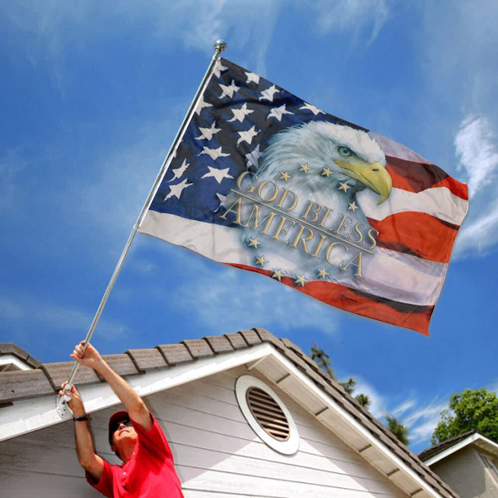 God Bless America USA Eagle flag 3x5ft banner man cave