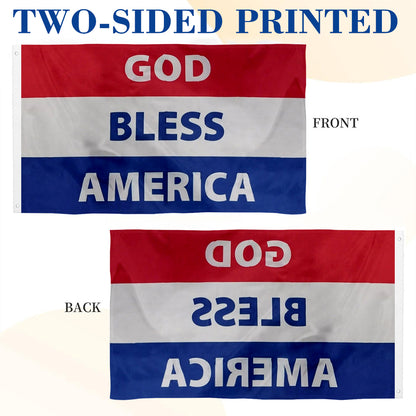"God Bless America" Red White Blue flag 3x5ft banner man cave