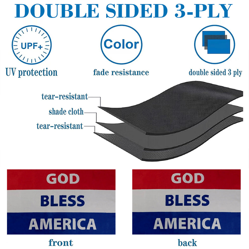 "God Bless America" Red White Blue flag 3x5ft banner man cave