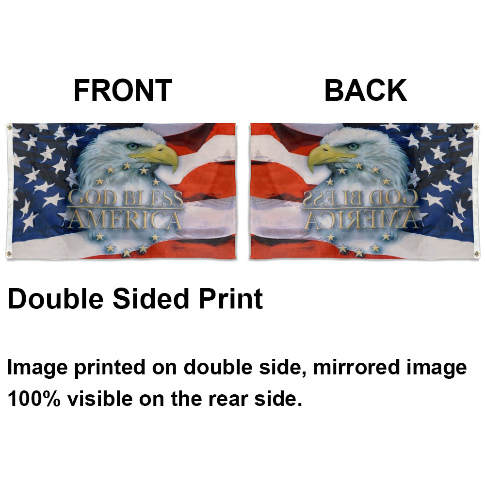 God Bless America USA Eagle flag 3x5ft banner man cave