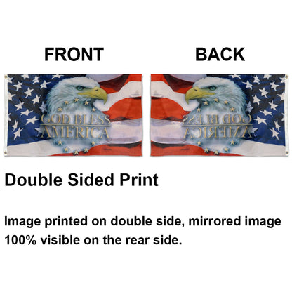 God Bless America USA Eagle flag 3x5ft banner man cave