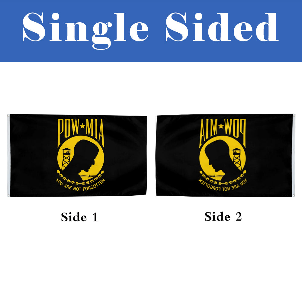 Golden and Black POW MIA flag 3x5ft banner man cave