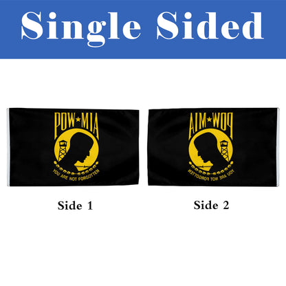Golden and Black POW MIA flag 3x5ft banner man cave