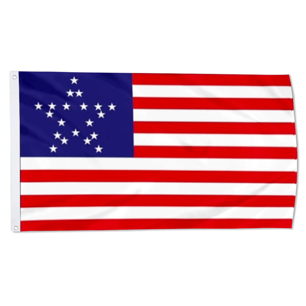 20-Star Historical US Flag (1818-1819): 3x5ft Man Cave American Early Federal Retro Style Decor Banner