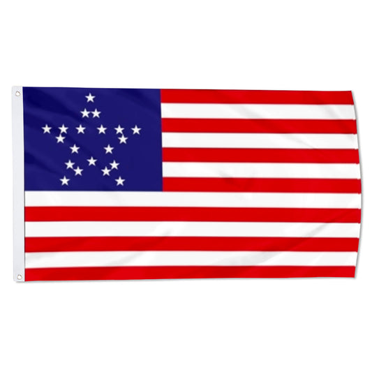 20-Star Historical US Flag (1818-1819): 3x5ft Man Cave American Early Federal Retro Style Decor Banner