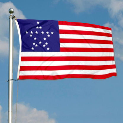 20-Star Historical US Flag (1818-1819): 3x5ft Man Cave American Early Federal Retro Style Decor Banner