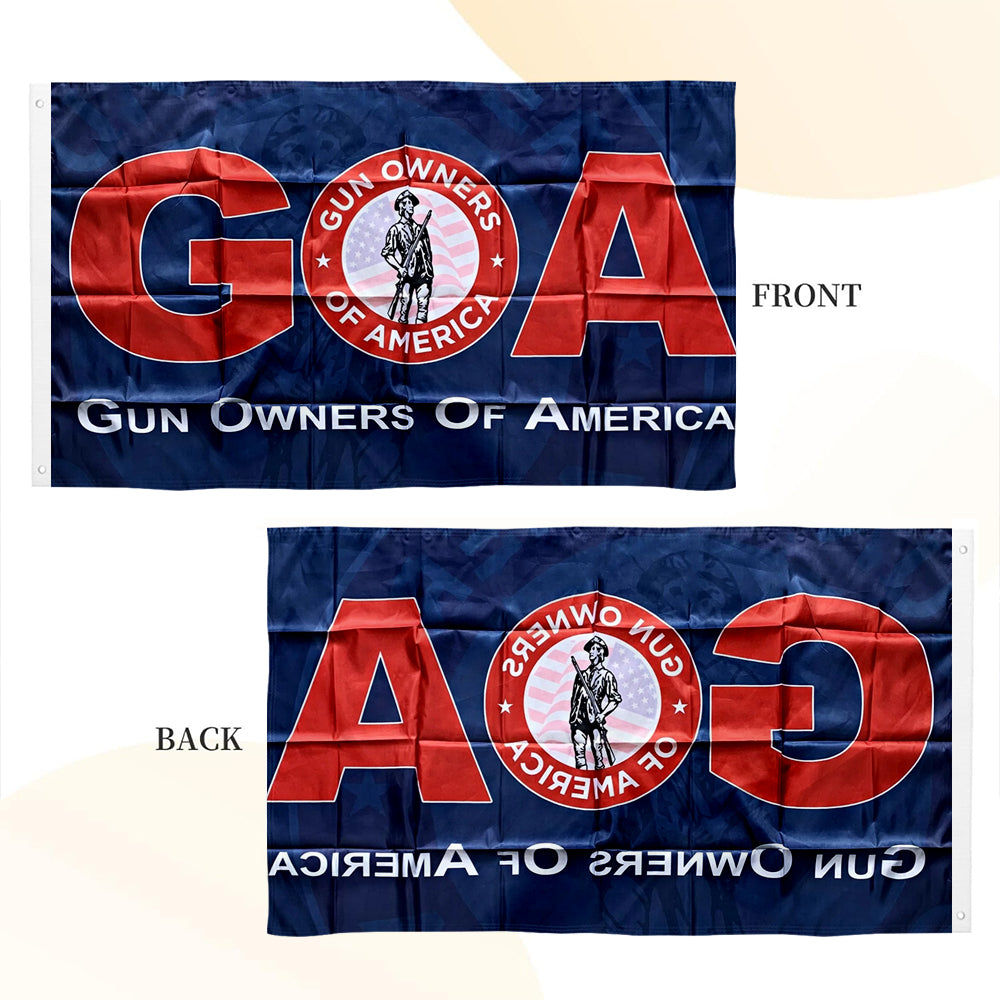 Gun Owners of America flag 3x5ft banner man cave